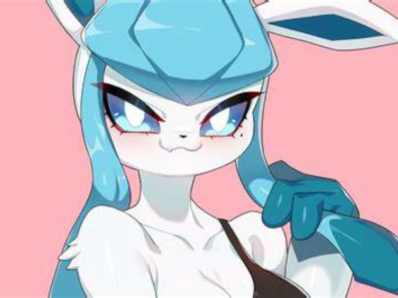 Glaceon furry by yumily - VRChat avatar preview