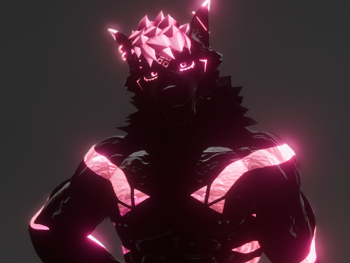 Mikuan purple monster ≺3 Wolfman by Mikuan - VRChat avatar preview